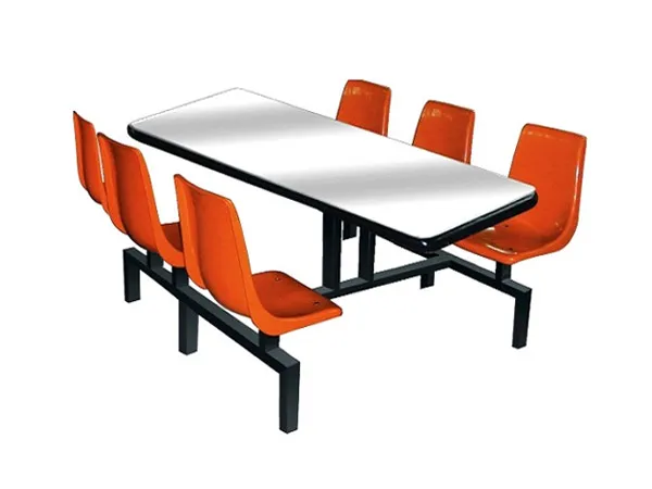 Six-person Conjoined Glass Fiber Reinforced Plastic Dining Table