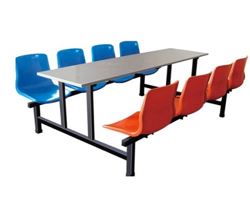 Eight-person Stainless Steel Dining Table and Chair