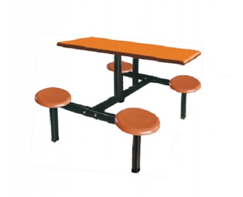 Four-person Glass Steel Dining Table