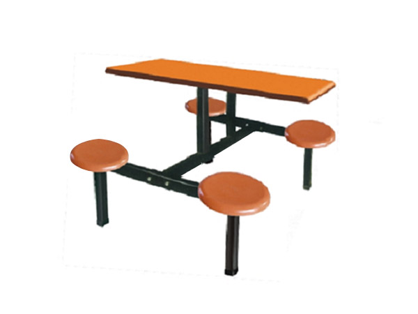 Four-person Glass Steel Dining Table