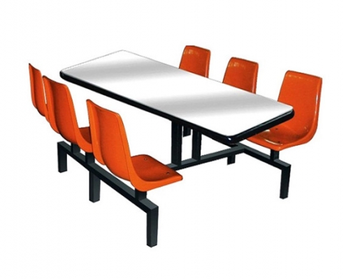 Six-person Conjoined Glass Fiber Reinforced Plastic Dining Table
